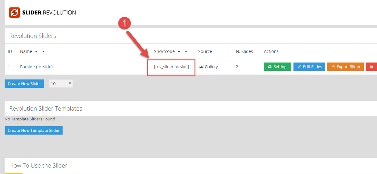 Indsætte slideshow på side