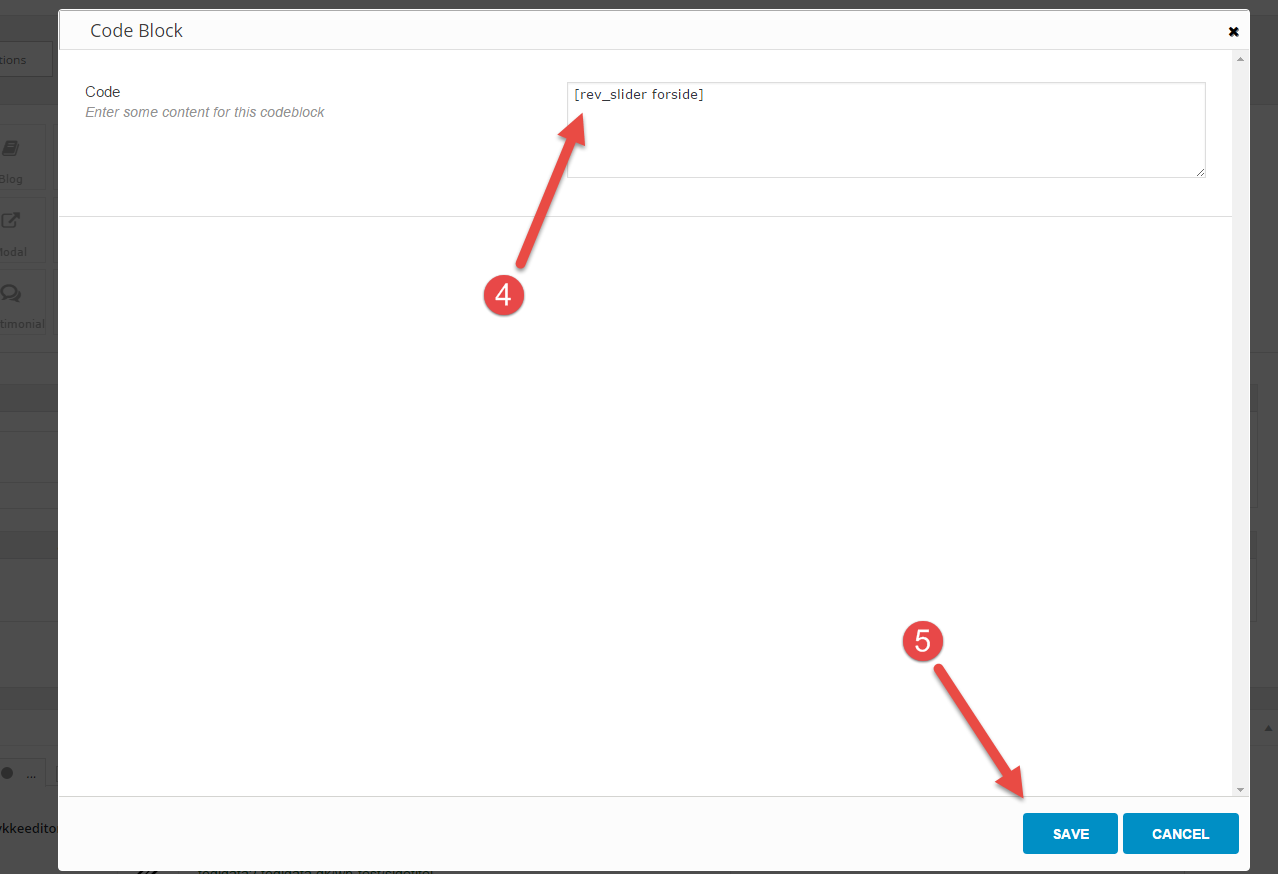 Indsætte slideshow på side